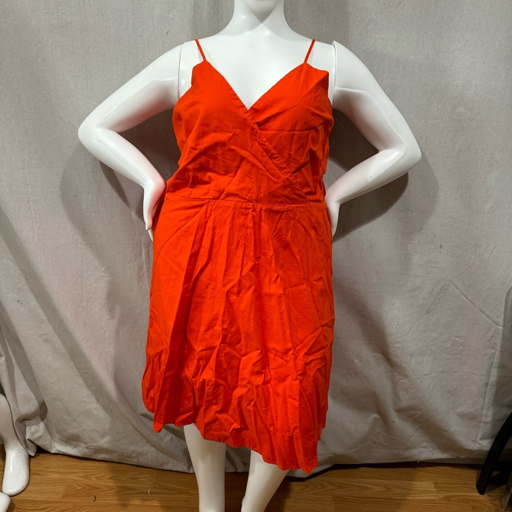 A New Day - Bright Orange Spaghetti Strap Open Back Midi Dress Size XXL